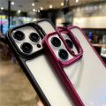 HOCE Luxury Invisible Folding Holder Camera Lens Stand Case For iPhone 14 11 12 13 15 Pro Max 15 Plus Hard Clear Shockproof Phone Cover. 