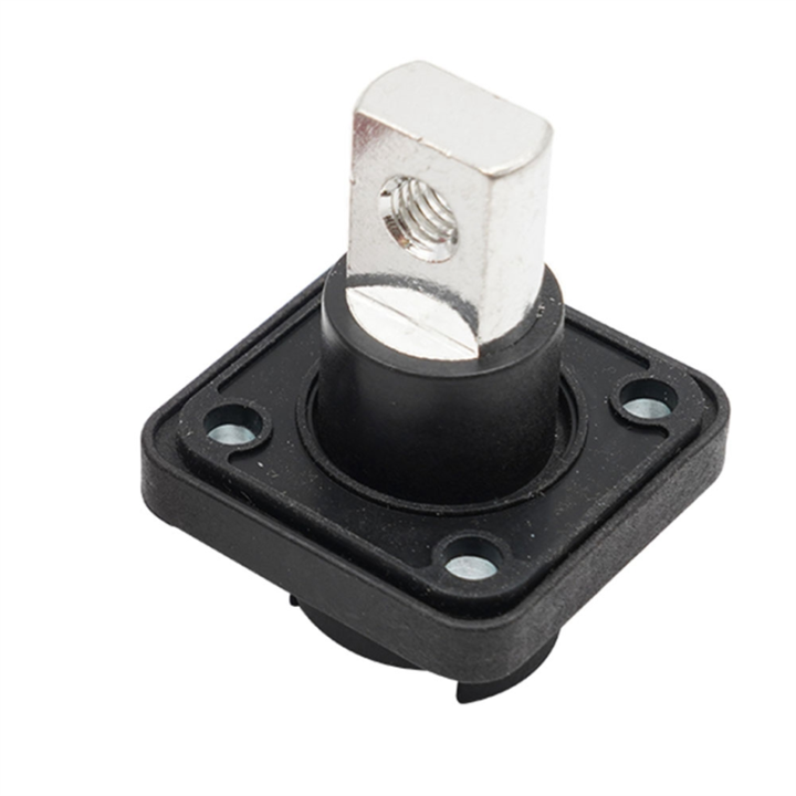200A Square Terminal M8 M6 Thread Busbar Type Terminal Through-Wall Copper Terminal (Black)