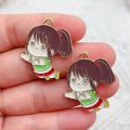 10pcs Cartoon Anime Character Enamel Charms Earring endant for aking IY eychain elace rip Oil etal Jewelry Accessories. 