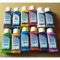 12 Seta Silk Colors/Fabric Paints For Artists 50 Ml. 