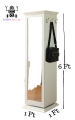 Customized Mirror Stand With inside Hanger Storage | Customizer Standee Mirror | Bedroom Furniture | May require Few days. 