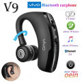 100% Quality+COD VIVO V9 earphones Handsfree Business Bluetooth Headphone With Mic Wireless Bluetooth Headset For Drive Noise Reduction. 