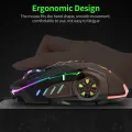 Professional RGB Wired 3600 DPI Competitive Gaming Mouse With Free Pad - 6 Programmable Buttons For Computer & Laptop. 