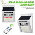 LYTZON Solar Alarm with Motion Detector, Outdoor Farm Anti-Theft Infrared Wireless Induction. Sound and Light Alarm, High Volume,3 Working Modes to Switch, Security Solar Lamp for Farm ,Barn, Villa, Yard, Garden. 