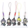 s 1 Piece High Quality Metal Anime Demon Slayer Mobile Phone Charm Cartoon Keychains Lanyard Bag Decoration Strap. 
