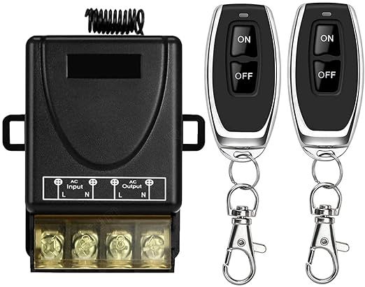 DieseRC 433Mhz Wireless Remote Control Radio Control Switch AC 240V/220V 30A Relay Receiver for Light Water Pump Household Appliances Farm irrigation and Electrical Equipment