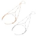 【New release】 Foot Ring Vintage Mesh Tassel Toe Anklet Beads Multilayer Court Style Anklet Bracelet Exotic Charm Adjustable Foot Jewelry Girls.