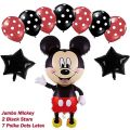 Jumbo Mickey Mouse Red & Black Birthday Theme With Jumbo Mickey &  Red Black Foil. 