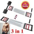 3 In 1 Chest Developer Spring Expander+Hand Grip+Pedal 5 Spring Multi-functional Detachable Muscle Exercise Equipment. 