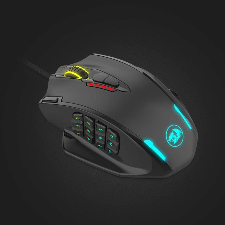 Redragon%20M908%20IMPACT%2012400%20DPI%20RGB%20Gaming%20Mouse%2019%20Programmable%20Buttons%20Laser%20Wired%20MMO%20-%20Image%203