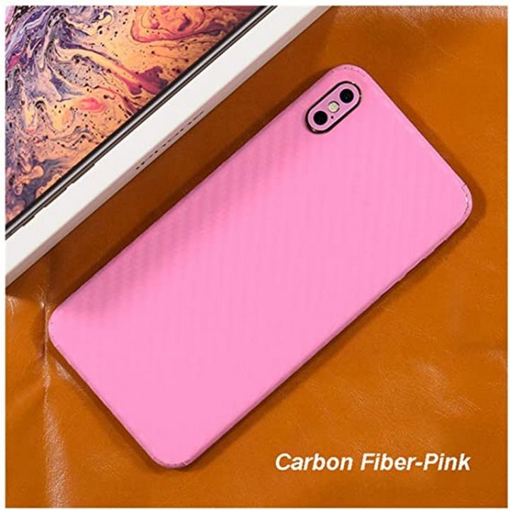 Pack of 2 Apple Iphone 11 Pro Max Carbon Fiber Texture Precut Back Anti Fingerprint Sheet Skin Wrap Premium Quality