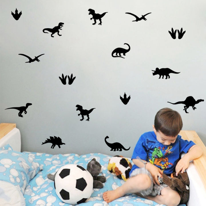 Dinosaurs Silhouette Vinyl Wall Sticker Boys Room Decor , Animals Dinosaur Laptop Decal For Apple MacBook & Car Decoration