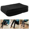 Fleece Lined Tights Stockings for Women Translucent Fleece Winter Warm Tights High Waist , Black, 300g Step feet. 