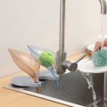 Leaf Shape Self Draining Leafology Decorative Soap Holder Self Adhesive Soap Dish Soap Case Drainage Soap Base for Shower Bathroom Kitchen Plastic Self Draining Soap Saver for Bathroom, Bar Soap Tray Kitchen Sponge Holder. 