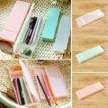 Frosted Pencil Case Simple Non-toxic Hard Plastic Pen Box Students Gift Translucent Stationery Box Students. 