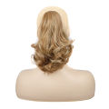 European and American Style Wig Women's Short Hair Ponytail Pear-Shaped Hair Roll Chemical Fiber High Ponytail Natural & Fluffy Curly Hair Jaws Clamp Ponytail. 