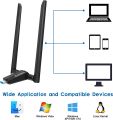 PiAEK USB Wifi Adapter, Dual Band Wifi Dongle 2.4GHz/300Mbps 5.8GHz/867Mbps Wireless Network Adapter with USB 3.0 Cradle and Extension Cable for PC Desktop Laptop. 