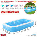 Bestway Rectangle & Oval Family Inflatable Pool Collection, Large Pool for Family Swimming, Air Inflation Pools For Children, Heavy Duty Vinyl Deep Swimming Pool 54005 54006 54009, 20 & 22 Inch Depth, 7ft 8 foot 10 feet Big Summer Water Imported Pools. 