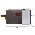 Men's Makeup Bag  Men Travel Toiletry Bag Canvas Leather Makeup Organizer Shaving Storage Pouch Cosmetic Bag Black. 