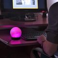 ApexGlobal Himalayan USB globe lamp Multi-colored salt lamp USB salt lamp globe Himalayan globe salt lamp Color-changing salt lamp Globe-shaped salt lamp Himalayan salt lamp with wood base USB-powered salt lamp LED globe salt lamp Himalayan pink salt glob. 