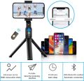 3 In 1 Selfie Stick Extendable Selfie Stick Tripod With Detachable Bluetooth Wireless Remote Phone Holder For Phone. 