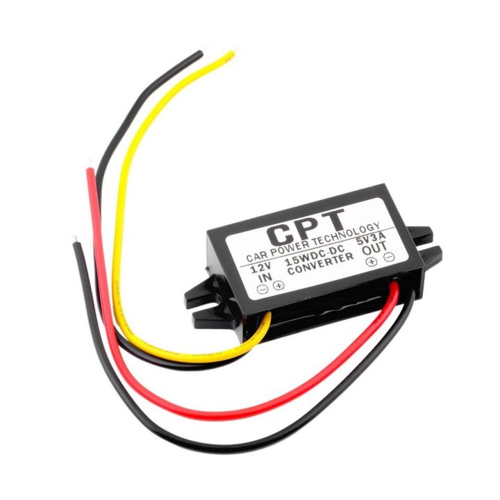 CPT-UL-1 DC/DC Converter Regulator 12V To 5V 3A 15W Car Led Display Power -Black