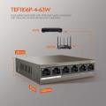 Tenda TEF1106P 6-Port PoE Network Switch, Ethernet Switch, Hub, 4 PoE Ports up to 30 W for per PoE Port, 63W for All PoE Ports, Plug and Play for Office Network, Home Network(TEF1106P-4-63W). 