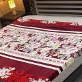 BeQuest Soft Fleece AC Blanket Set for Double Bed - Elegant  Floral Design. 