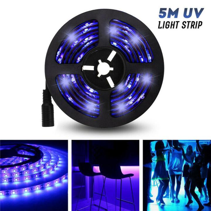 20W LED UV Light Strip Ultraviolet Flexible Purple 16 5FT Blacklight 5M 300LEDs