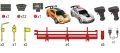 Electric Slot Racing Track Cars Electric Car Racing Rail Track Car Toys Electric High-Speed Slot Car Race Car Track Sets Scale Slot Cars and 2 Hand Controllers with Headlights and Dual Racing, Electric race track 2 cars 2x remote control. 