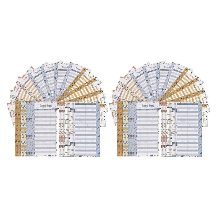 24 Expense Budget Sheets, Money Organizer for A6 Budget Binder -for Cash & LEDger Book, for Wallet, Budget Planner