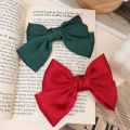 8Colors New Style Small Fresh Solid Color Bow Girl Duckbill Clip Fashionable Half Tie Hairpin Women's Exquisite Hair Clip Daily Hair Accessories.