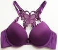 Sexy Butterfly Style Push-Up Bra for Women – Front Open, Padded, Available in Skin Blue & Purple Colors. 