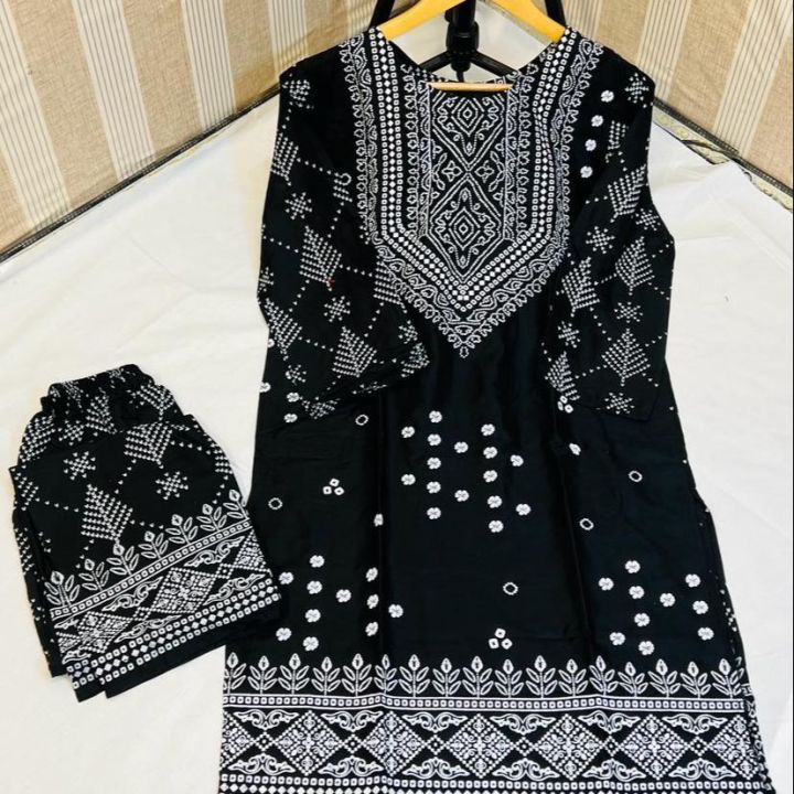 Stylish%20Collection%20Stitched%20Chunri%20Print%202PC%20Dress%20For%20Women%20and%20Young%20Girls%20Trendy%20Outfit%20Elegant%20Party%20And%20Casual%20Wear%20-%20Image%202