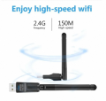 ALFA USB Wireless LAN Card with Antenna - Alfa Net Wifi Wireless-N USB Adapter Antenna Receiver Catcher - Soft AP Utility Super Fast 2.4 GHz 150 / 300 Mbps High Speed IEEE 802.11bgn Internet Dongle Network Card Windows Linux Computer Laptop PC wifi adater. 