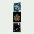 Decoration home decoration item 9 pcs iSLAMIC fRAME board wall decor photo on wall PHOTO TILE canvas art decor for home easy set up with both side tape. 