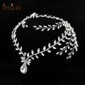 A456 Indian Bridal Headband Forehead Jewelry Rhinestone Bride Headpiece For Girls Women Headdresses Bridal Hair Chain Accessory. 