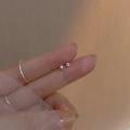 CUANFEN 925 Silver Needle Shiny Zircon Stud Earrings Women Style Cute Sweet Jewelry Accessories Simple Fashion Jewelry Accessories. 