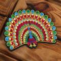 Peacock Patches Embroidery Applique DIY Embroidered Patches for Jacket Shoes 9cmx12cm. 