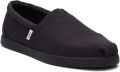 TOMS Black Canvas Slip-On Shoes for Women - Men - Comfortable Casual Loafers - Lightweight & Breathable - Trendy & Stylish Flat Shoes for Daily Wear. 