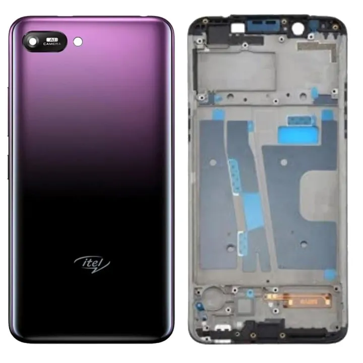 iTel A25 Pro Middle Frame Housing With Side Button and Camera Lens ...