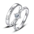 Jewelicious: New 925 Sterling Silver Couple Ring with Crystal Zircon Antler - High Quality Fashion Jewelry for Women. 