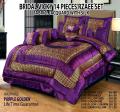 Bridal Vicky 14 piece Razai set velvet fabric 1 bedsheet 1 razai 4 pillow covers. 