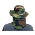 Summer Outdoor Sun Hat Men Uv Protection Bucket Hat for Hiking Camping Beach Safari Round Cap  Camouflage Hats -  Commando Camouflage. 
