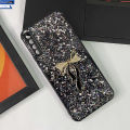 Vivo Y20 Cover- Pink - New Trendy Sweet Case With 3D Shiny Stars Glitter & Bow Soft Silicon Case. 