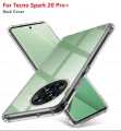 Back Cover For Tecno Spark 20 Pro Plus Clear Transparent Shock-Proof Protective Case With Camera Lens Protection. 