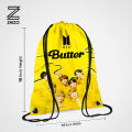 BTS Drawstring Bag For (Boys & girls) Digitally printed on Cloth By Zezo. 