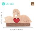 Meaningful Personalized Gift Handcrafted Wooden Love Heart Swan Ornament Meaningful Valentine's Day Gift Personalized Wooden Ornament. 