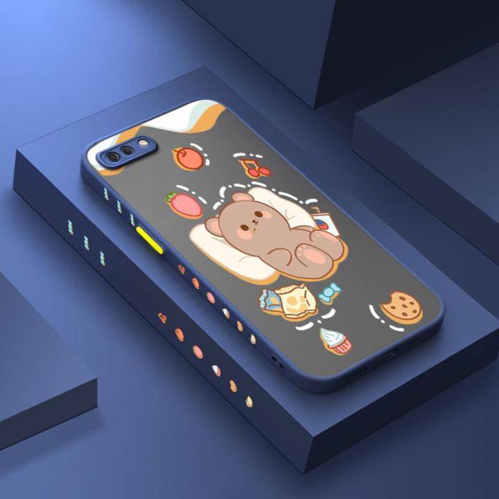 JIUMOO For Asus Zenfone 6 A600CG 2014 Case New Design Cartoon Sleep Bear Phone Cases Thin Frosted Transparent Hard Pattern Silicone Casing Full Cover Camera Protection Shockproof Softcase