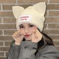 2023 kpop Long Ear Hat Skullies Beanie Cute Bunny Hat Rabbit Ears Hats Stray Kids Knitted Hat For Women Winter Warm Hats Caps. 